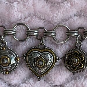 Brighton Style Silver and Gold Charm Bracelet